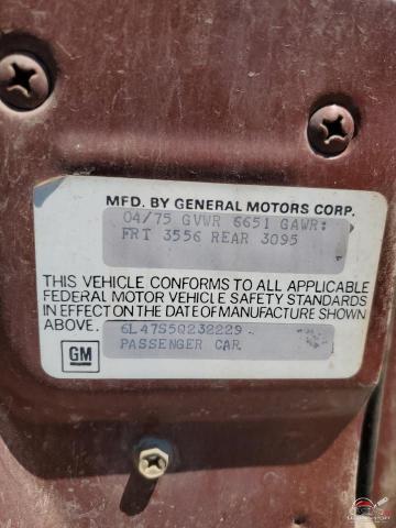 6L47S5Q232229 1975 CADILLAC ELDORADO photo no. 12
