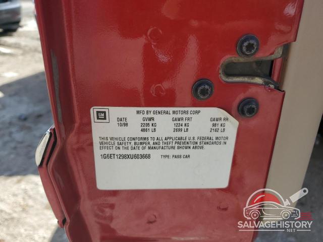 1G6ET1298XU603668 1999 CADILLAC ELDORADO photo no. 12