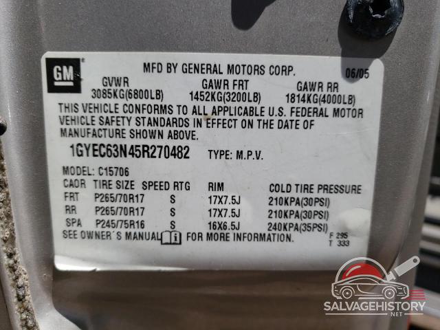 1GYEC63N45R270482 2005 CADILLAC ESCALADE photo no. 13