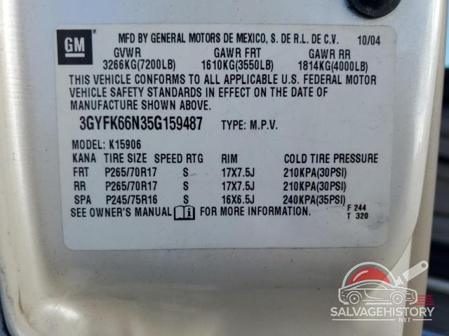3GYFK66N35G159487 2005 CADILLAC ESCALADE photo no. 13