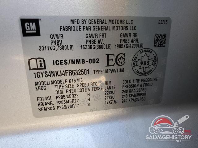 1GYS4NKJ4FR632501 2015 CADILLAC ESCALADE photo no. 13