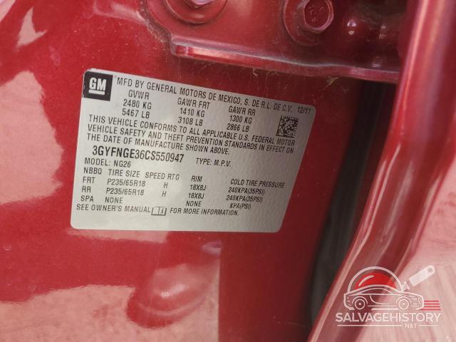 3GYFNGE36CS550947 2012 CADILLAC SRX photo no. 13