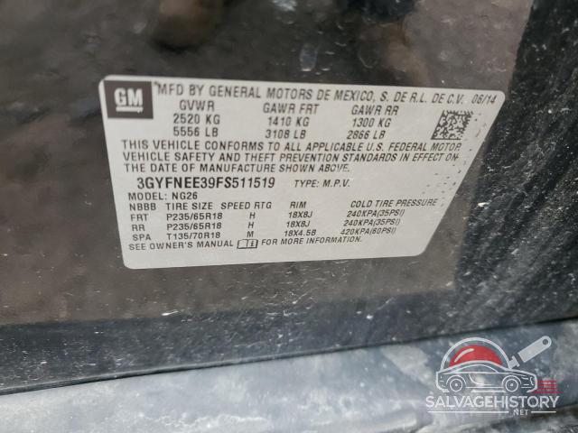 3GYFNEE39FS511519 2015 CADILLAC SRX photo no. 13