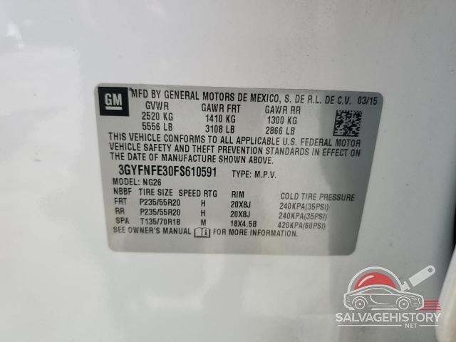 3GYFNFE30FS610591 2015 CADILLAC SRX photo no. 13