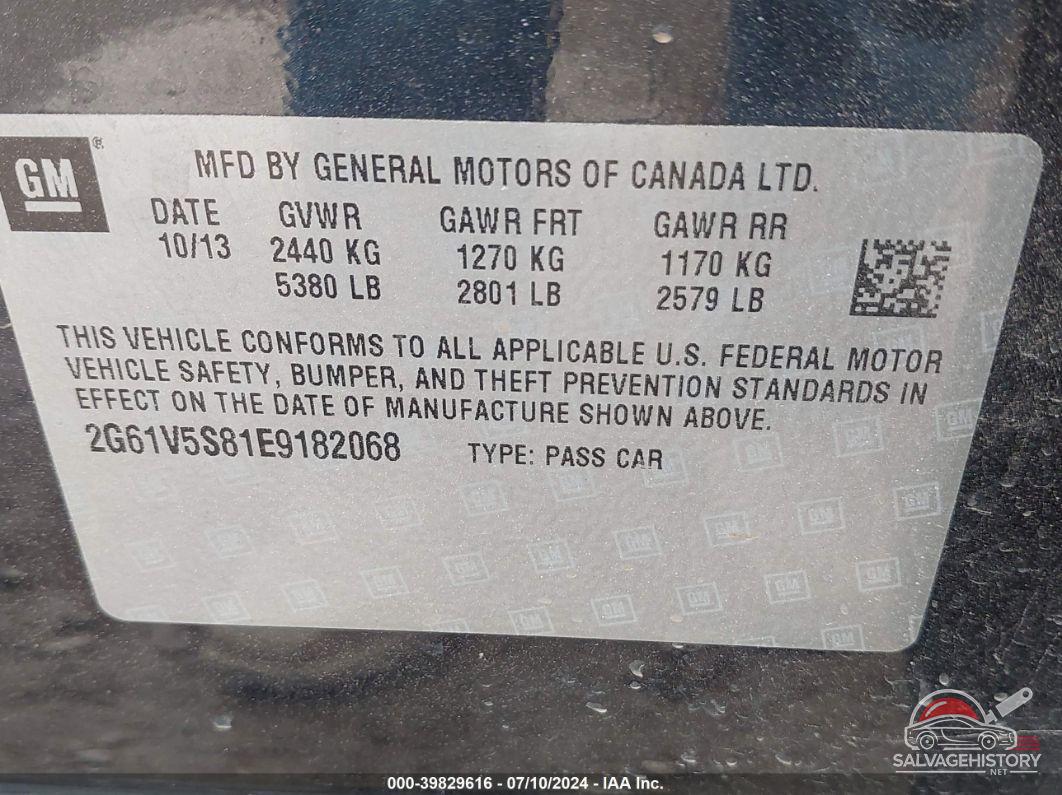 2G61V5S81E9182068 2014 CADILLAC XTS photo no. 9