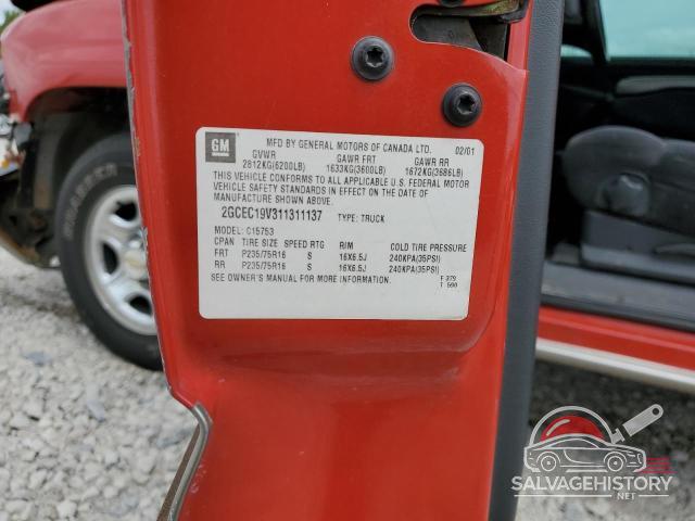 2GCEC19V311311137 2001 CHEVROLET ALL Models photo no. 12
