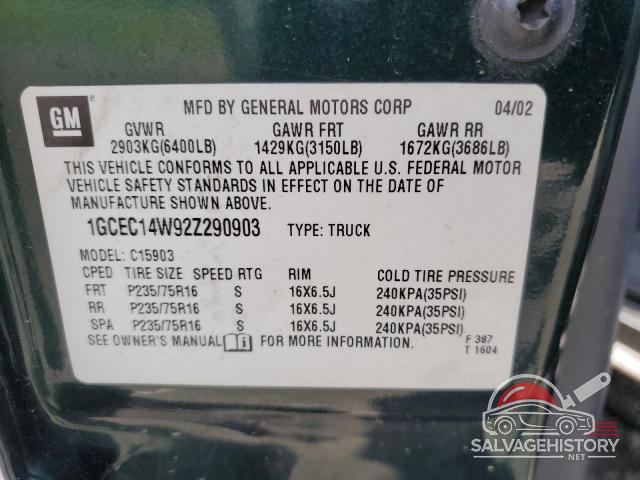 1GCEC14W92Z290903 2002 CHEVROLET ALL Models photo no. 12