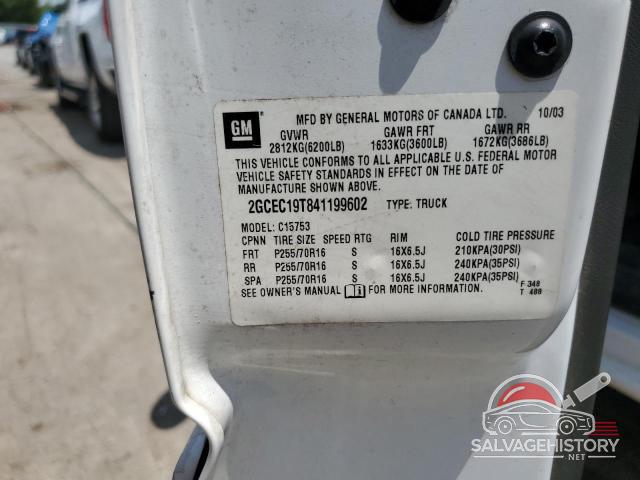 2GCEC19T841199602 2004 CHEVROLET ALL Models photo no. 12