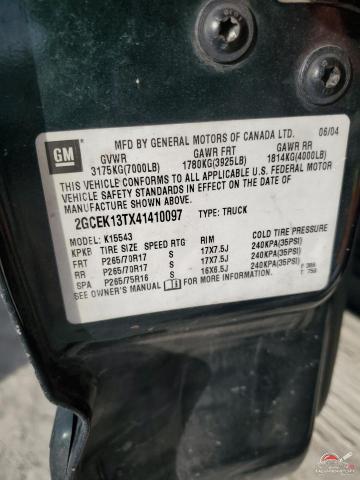 2GCEK13TX41410097 2004 CHEVROLET ALL Models photo no. 13