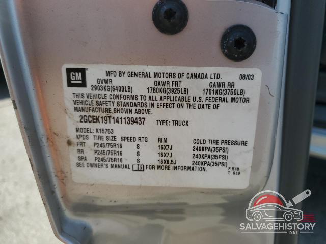 2GCEK19T141139437 2004 CHEVROLET ALL Models photo no. 12