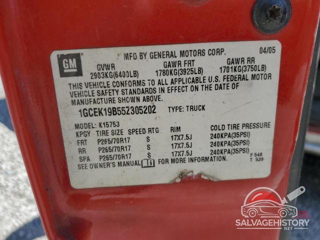 1GCEK19B55Z305202 2005 CHEVROLET ALL Models photo no. 12