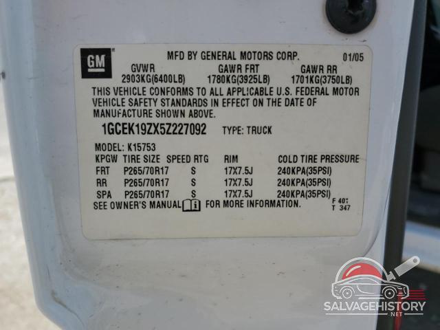 1GCEK19ZX5Z227092 2005 CHEVROLET ALL Models photo no. 12