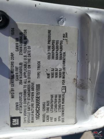 1GCHC29U95E161808 2005 CHEVROLET ALL Models photo no. 12