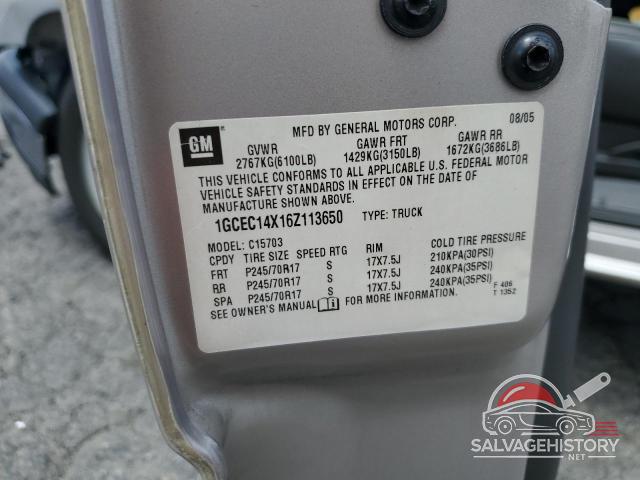 1GCEC14X16Z113650 2006 CHEVROLET ALL Models photo no. 12
