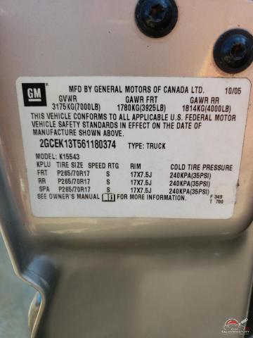 2GCEK13T561180374 2006 CHEVROLET ALL Models photo no. 12