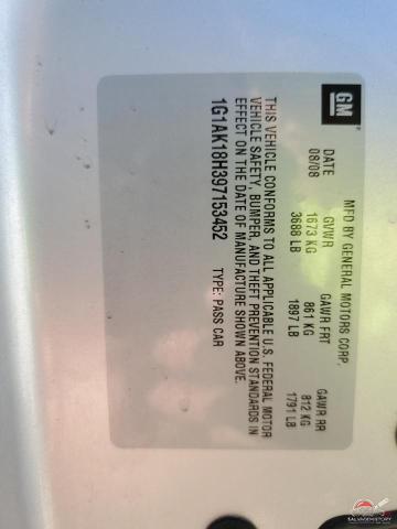 1G1AK18H397153452 2009 CHEVROLET ALL Models photo no. 12