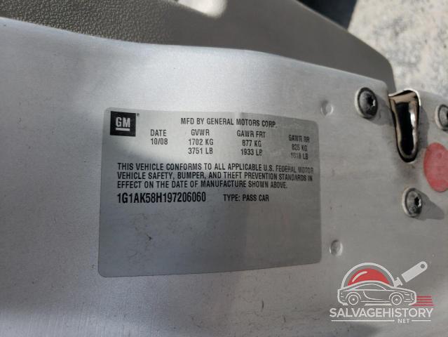1G1AK58H197206060 2009 CHEVROLET ALL Models photo no. 12