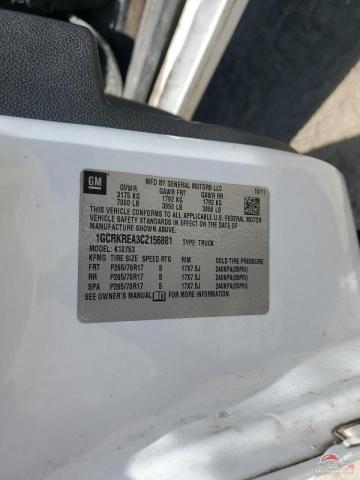 1GCRKREA3CZ156881 2012 CHEVROLET ALL Models photo no. 12