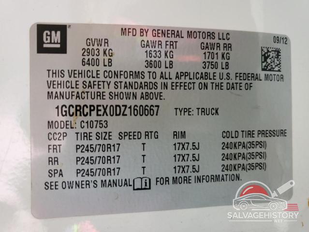 1GCRCPEX0DZ160667 2013 CHEVROLET ALL Models photo no. 12