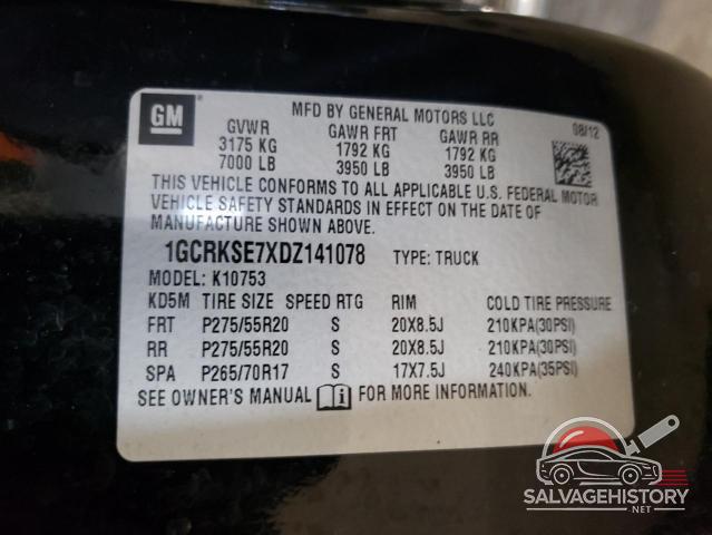 1GCRKSE7XDZ141078 2013 CHEVROLET ALL Models photo no. 12