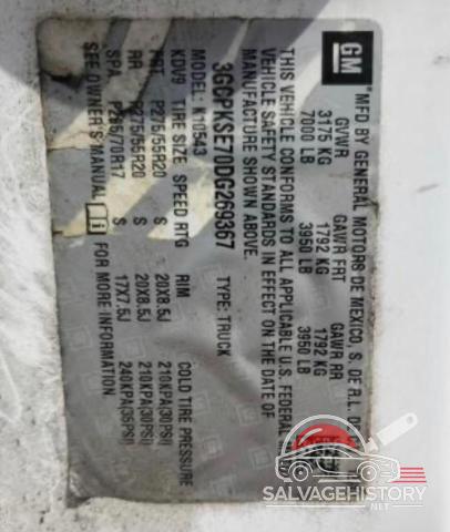 3GCPKSE70DG269367 2013 CHEVROLET ALL Models photo no. 10