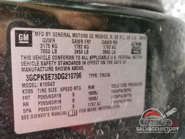 3GCPKSE73DG210796 2013 CHEVROLET ALL Models photo no. 12