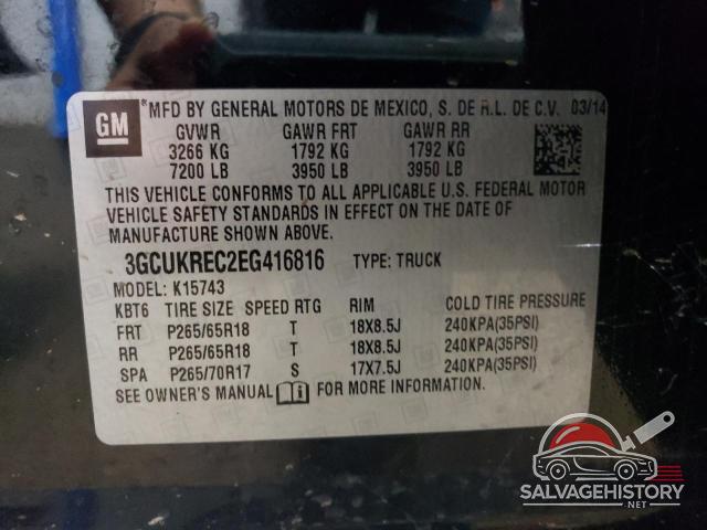 3GCUKREC2EG416816 2014 CHEVROLET ALL Models photo no. 12