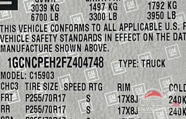 1GCNCPEH2FZ404748 2015 CHEVROLET ALL Models photo no. 10