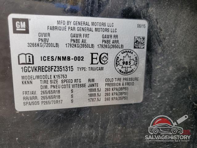 1GCVKREC8FZ351315 2015 CHEVROLET ALL Models photo no. 12