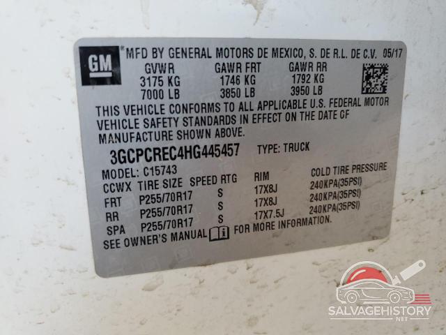 3GCPCREC4HG445457 2017 CHEVROLET ALL Models photo no. 12
