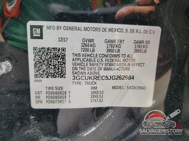3GCUKREC5JG262984 2018 CHEVROLET ALL Models photo no. 12
