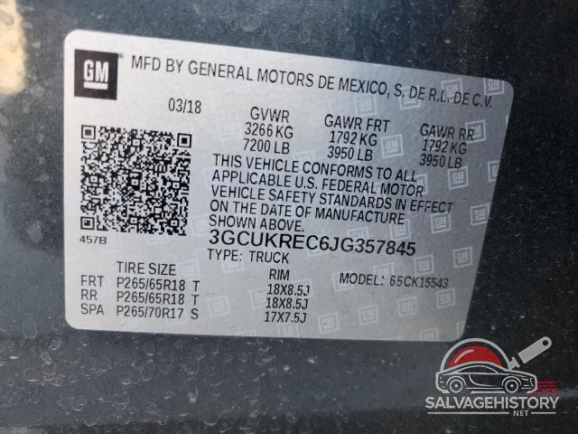 3GCUKREC6JG357845 2018 CHEVROLET ALL Models photo no. 13