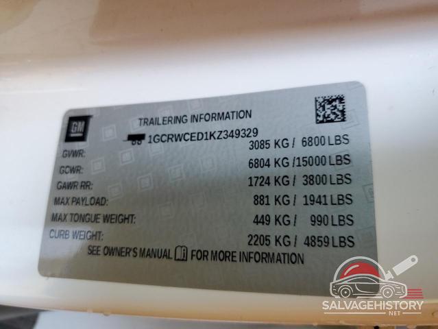 1GCRWCED1KZ349329 2019 CHEVROLET ALL Models photo no. 12