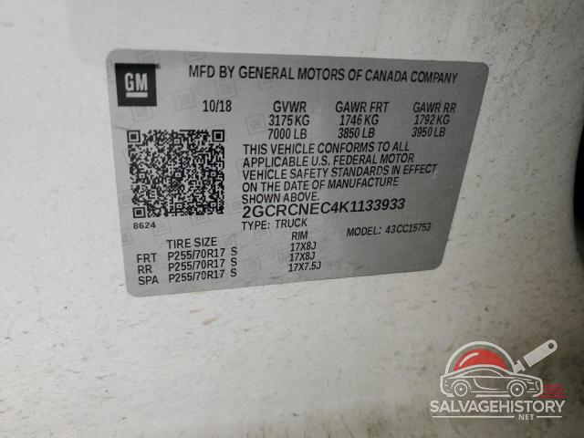2GCRCNEC4K1133933 2019 CHEVROLET ALL Models photo no. 12