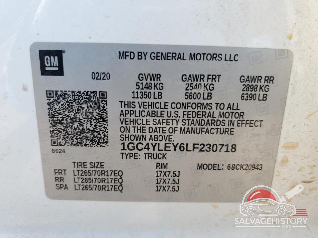 1GC4YLEY6LF230718 2020 CHEVROLET ALL Models photo no. 12