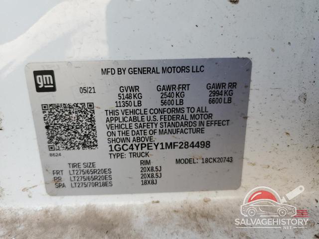 1GC4YPEY1MF284498 2021 CHEVROLET ALL Models photo no. 12