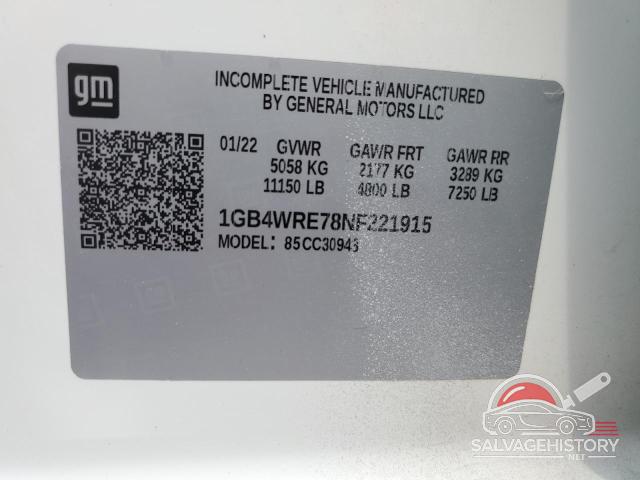 1GB4WRE78NF221915 2022 CHEVROLET ALL Models photo no. 12