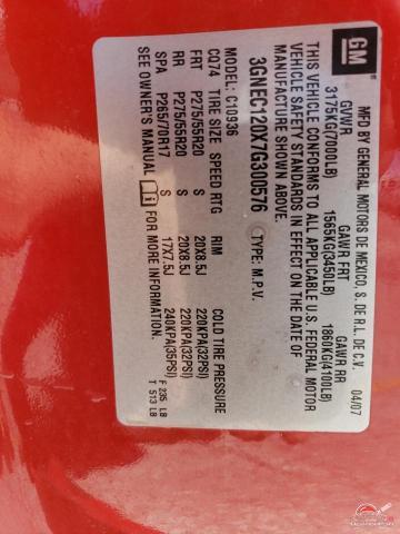 3GNEC120X7G300576 2007 CHEVROLET AVALANCHE photo no. 13