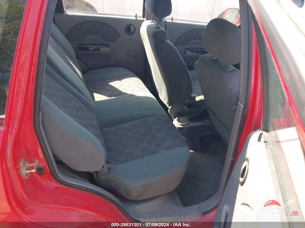 KL1TD62625B370178 2005 CHEVROLET AVEO photo no. 8