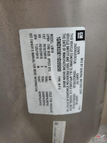 1GNDX03E11D209298 2001 CHEVROLET All Models photo no. 13