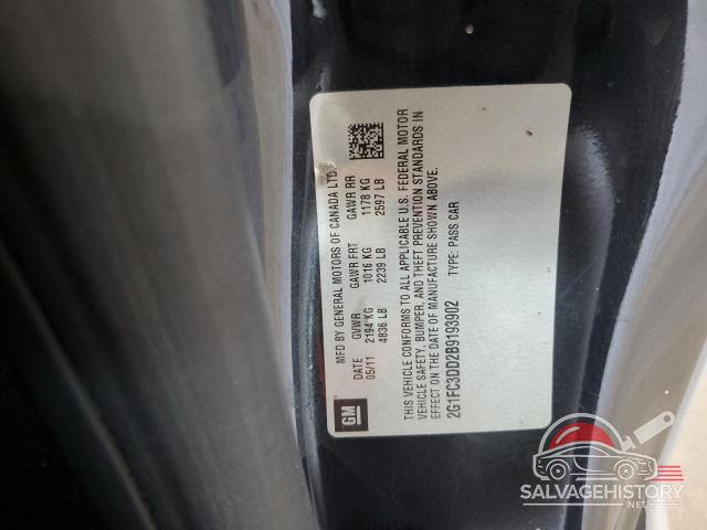 2G1FC3DD2B9193902 2011 CHEVROLET CAMARO photo no. 12