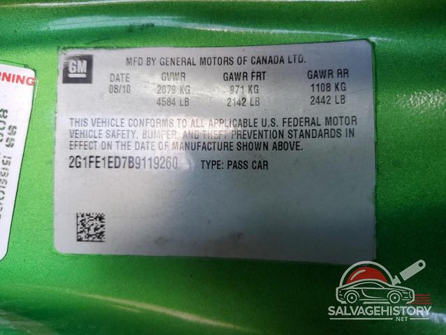 2G1FE1ED7B9119260 2011 CHEVROLET CAMARO photo no. 12