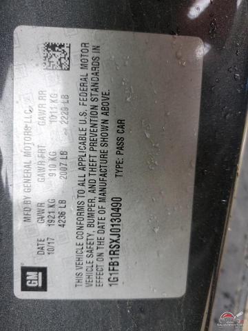 1G1FB1RSXJ0130490 2018 CHEVROLET CAMARO photo no. 12