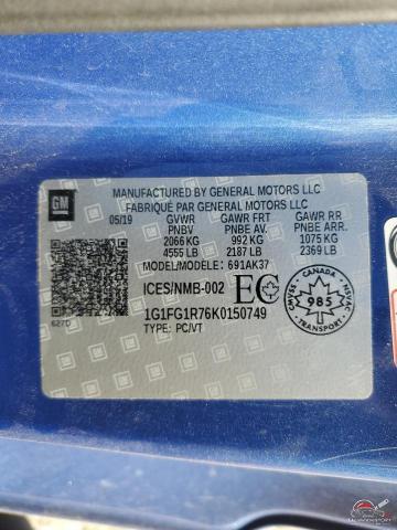 1G1FG1R76K0150749 2019 CHEVROLET CAMARO photo no. 12