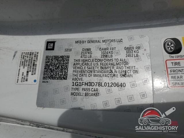 1G1FH3D78L0120640 2020 CHEVROLET CAMARO photo no. 12