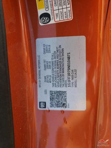 1G1FF1R75N0104871 2022 CHEVROLET CAMARO LT1 photo no. 13