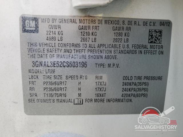3GNAL3E52CS603196 2012 CHEVROLET CAPTIVA photo no. 13