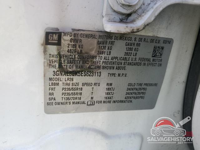 3GNAL3EK5ES623113 2014 CHEVROLET CAPTIVA photo no. 12