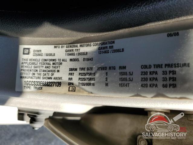 1GCCS33E688227139 2008 CHEVROLET COLORADO photo no. 12