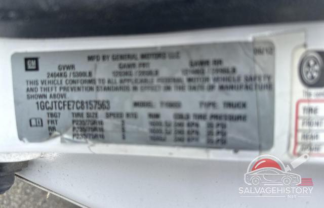 1GCJTCFE7C8157563 2012 CHEVROLET COLORADO photo no. 10